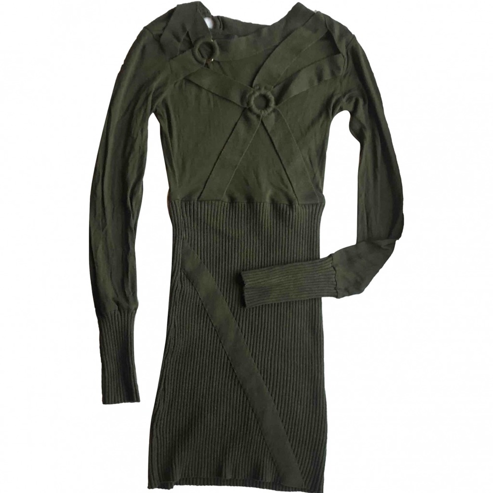 L.A.M.B Olive green bondage dress. Amazing